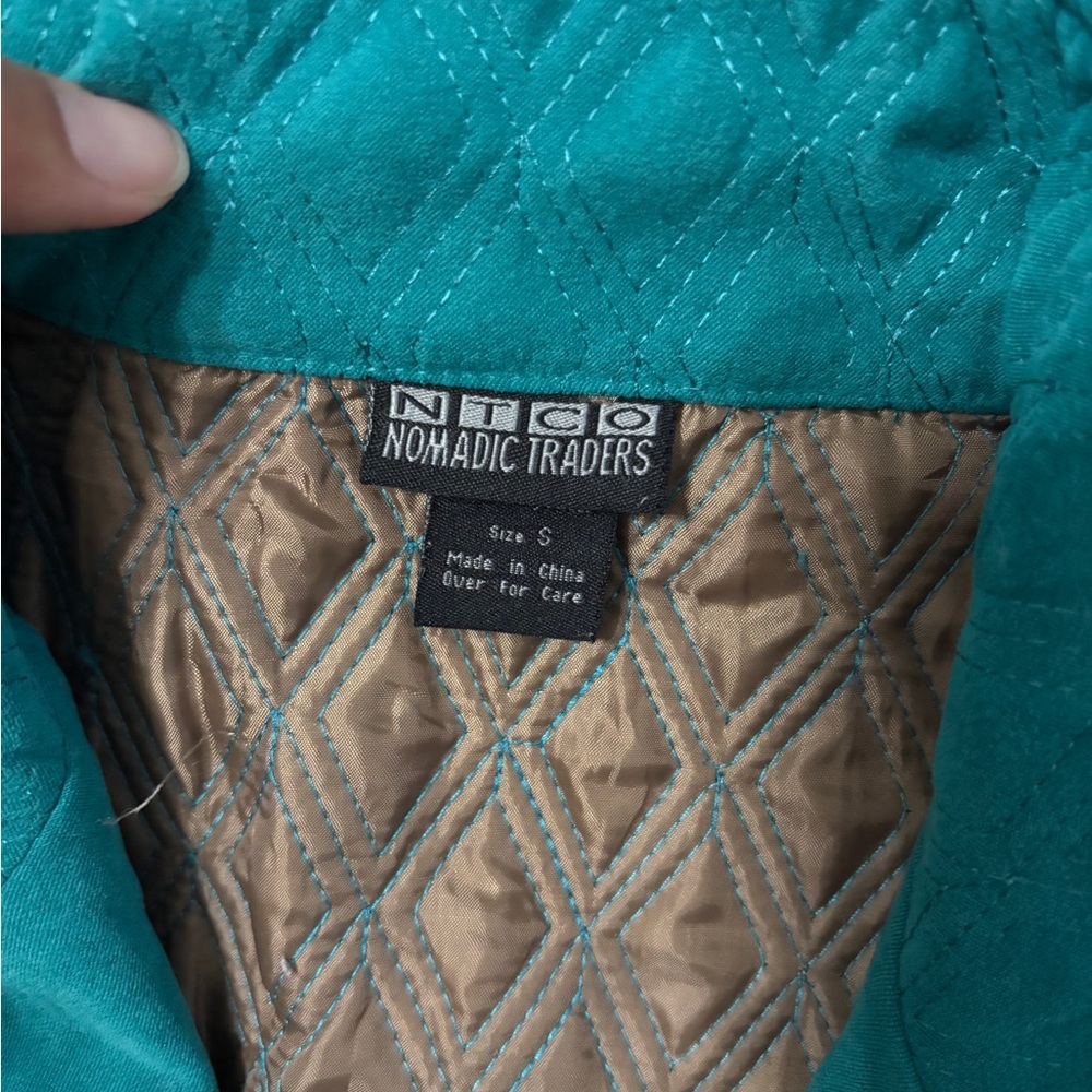 Nomadic Traders Teal/Turquoise Quilted Women's Vest Size Small Outerwear Hiking - Picture 5 of 7